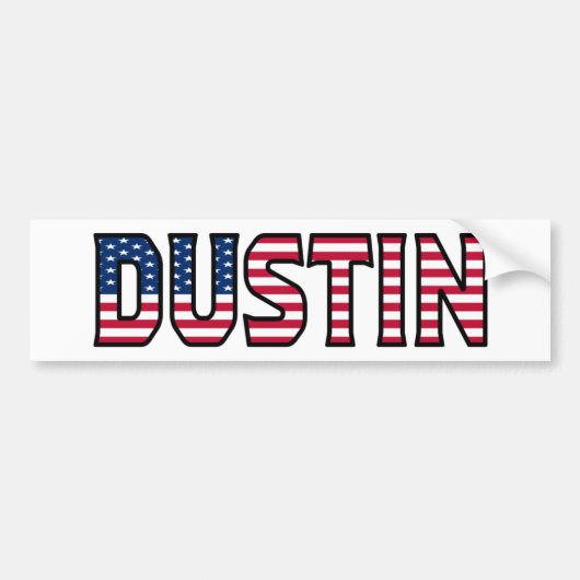 Dustin Name Vorname USA Aufkleber Sticker Auto (Voorkant)