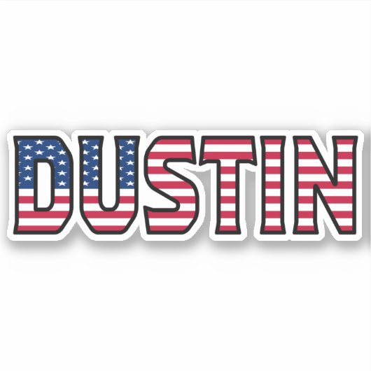 Dustin Name Vorname USA Sticker Stickerset (Voorkant)