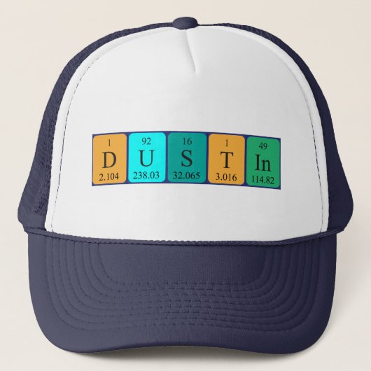 Dustin periodiek lijstnaam pet (Voorkant)