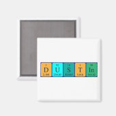 Dustin periodiek table name magnet (Voorkant / Achterkant)