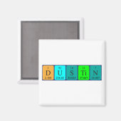 Dustin periodiek table name magnet (Voorkant / Achterkant)