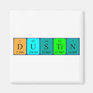 Dustin periodiek table name magnet