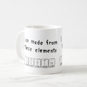 Dustin periodieke lijstnaam mok (Voorkant links)