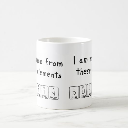 Dustin periodieke lijstnaam mok (Center)