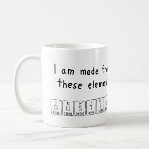 Dustin periodieke lijstnaam mok