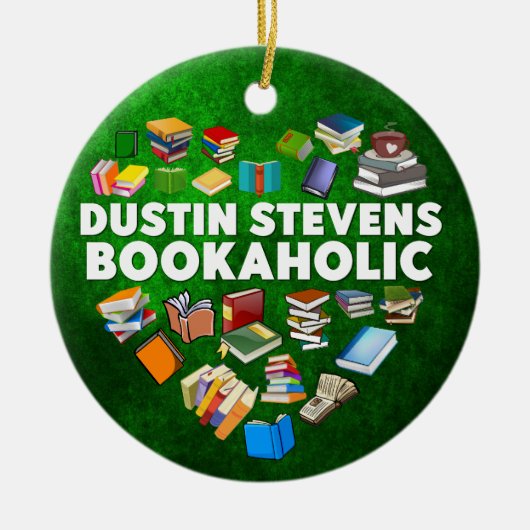Dustin Stevens Bookaholic Keramisch Ornament (Voorkant)