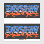 Dustin Vorname Name Graffiti Aufkleber Sticker (Vel)