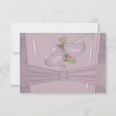 Dustlijm, bleek paars en bloembruiloft RSVP (Achterkant)