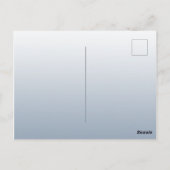 Dustmaanblauwe zilverfloralen trouwuitnodiging briefkaart (Achterkant)