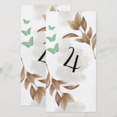 Dustoegroen leder en vlinder zonder kaart (Voorkant / Achterkant)