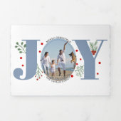 Dustroomblauwe foto van de kerstvakantie met besse drieluik wenskaart (Cover)