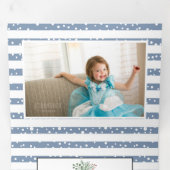 Dustroomblauwe foto van de kerstvakantie met besse drieluik wenskaart (Binnenzijde eerst)