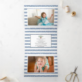 Dustroomblauwe foto van de kerstvakantie met besse drieluik wenskaart (Binnen)