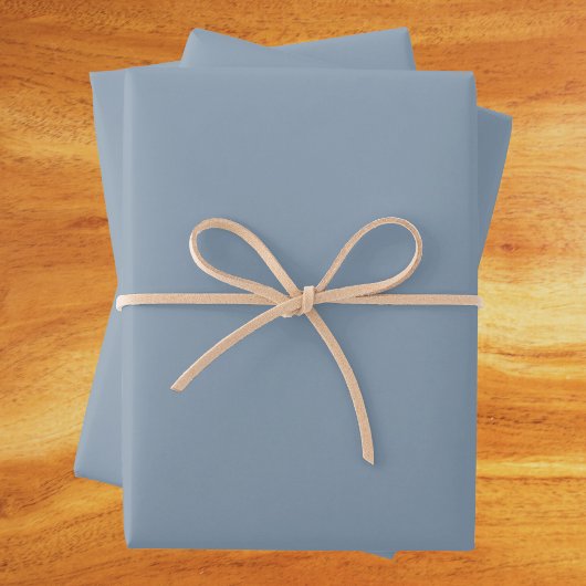 Dustroze blauwe, vaste kleur inpakpapier vel