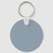 Dustroze blauwe, vaste kleur sleutelhanger (Achterkant)