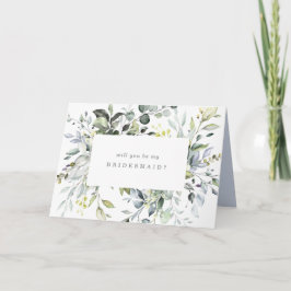 Dustroze Florals Bridesmaid-kaartje Kaart