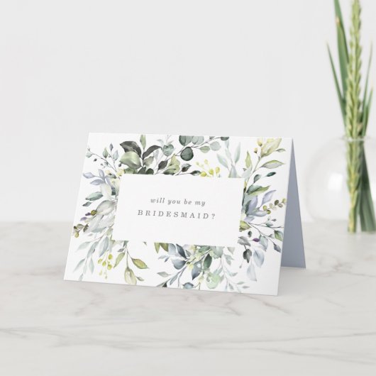 Dustroze Florals Bridesmaid-kaartje Kaart (Voorkant)