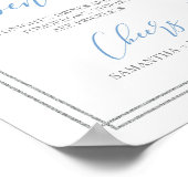 Dustu blue floral Silver geometrisch open staaftek Poster (Hoek)