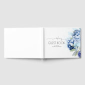 Dusty and Navy Blue Floral Wedding Gastenboek (Volledig)