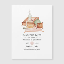 Dusty Autumn Shrine Bohemian Wedding Save the Date