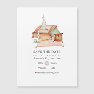 Dusty Autumn Shrine Bohemian Wedding Save the Date