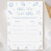 Dusty Beach Baby shower Guess The Age Game Kaart