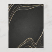 Dusty Black Gold Fluid Pattern Pricing & Services Flyer (Achterkant)