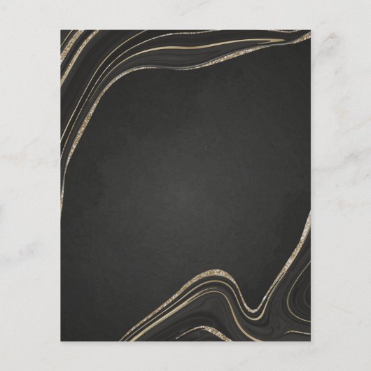 Dusty Black Gold Fluid Pattern Pricing & Services Flyer (Achterkant)