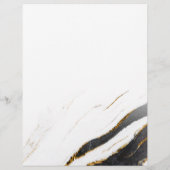 Dusty Black Gold White Marble Pricing & Services Flyer (Achterkant)