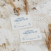 Dusty Blauw  Bloemen Verpleegkundige Baby shower S Informatiekaartje