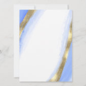 Dusty Blauw Bloemen Vlinder Meisje Quinceanera Kaart (Achterkant)