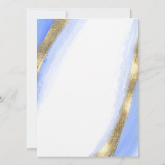 Dusty Blauw Bloemen Vlinder Meisje Quinceanera Kaart (Achterkant)