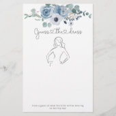 Dusty blauw bloemenraad raden de jurk bruids spel (Voorkant)