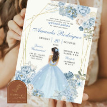 Dusty Blauw en Goud Koninklijke Kroon Mexicaanse P