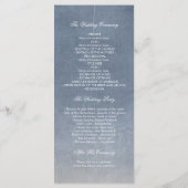 Dusty Blauw en Kant Bruiloft Programma's (Achterkant)