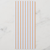 Dusty blauw en sinaasappel Letter Bruiloft menu (Achterkant)