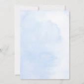 Dusty Blauw en Wit Bloemen Verjaardagsfeest Kaart (Achterkant)