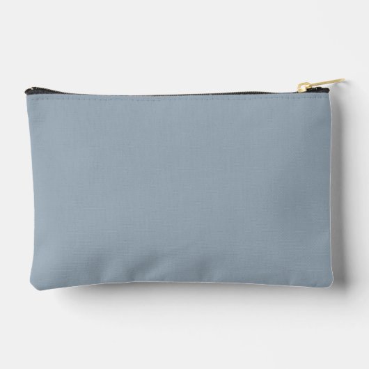 Dusty Blauw en Wit Elegante Naam Etui (Achterkant)