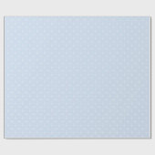 Dusty Blauw en Witte Polka Dots Patroon Cadeaupapier (Vlak)