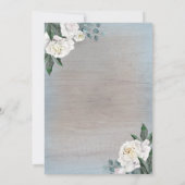 Dusty blauw geschilderd Mason Jar rustieke bloemen Kaart (Achterkant)