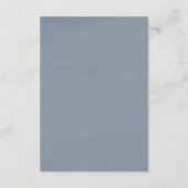 Dusty Blauw Goud Blush Roze Perzik Elegant Bruilof Informatiekaartje (Achterkant)