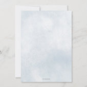 Dusty Blauw goud glitter Bloemen Jurk Quinceañera Kaart (Achterkant)