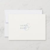 Dusty Blauw & Ivoor Paar Monogram QR Bruiloft RSVP (Achterkant)