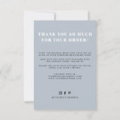 Dusty blauw je hebt een geweldige smaak dank je bedankkaart (Achterkant)