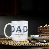 Dusty Blauw Marmer Beste Pap Ooit Foto Vaders Dag Koffiemok