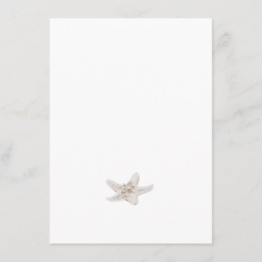 Dusty blauw strand bruiloft QR code details Informatiekaartje (Achterkant)