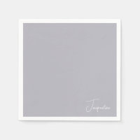 Dusty Blauw Wit Script Naam Douche Cocktail