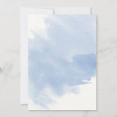 Dusty blauwe bloemen, bladeren bloemen winterbruil kaart (Achterkant)