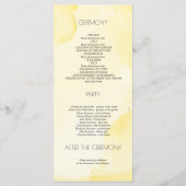 Dusty Blauwe en Gele Bloemen Trouwprogramma's Programmakaart (Achterkant)