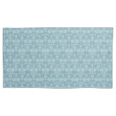 Dusty Blauwgroen Damask Pattern Victoriaans Boho Kussensloop (Voorkant)